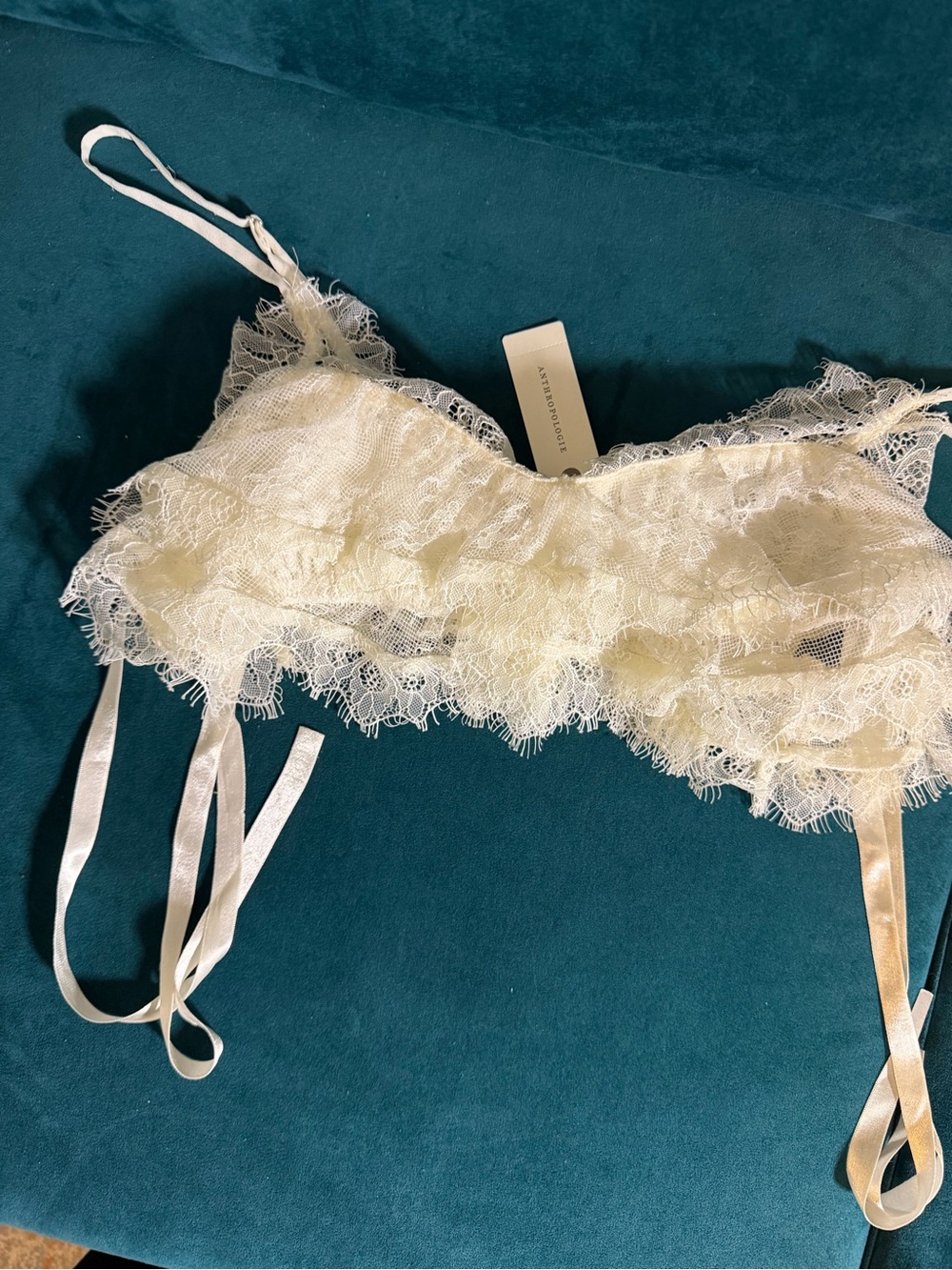 Anthropologie Lace Bralette Camisole in Ivory - Women Intimates & Sleepwear